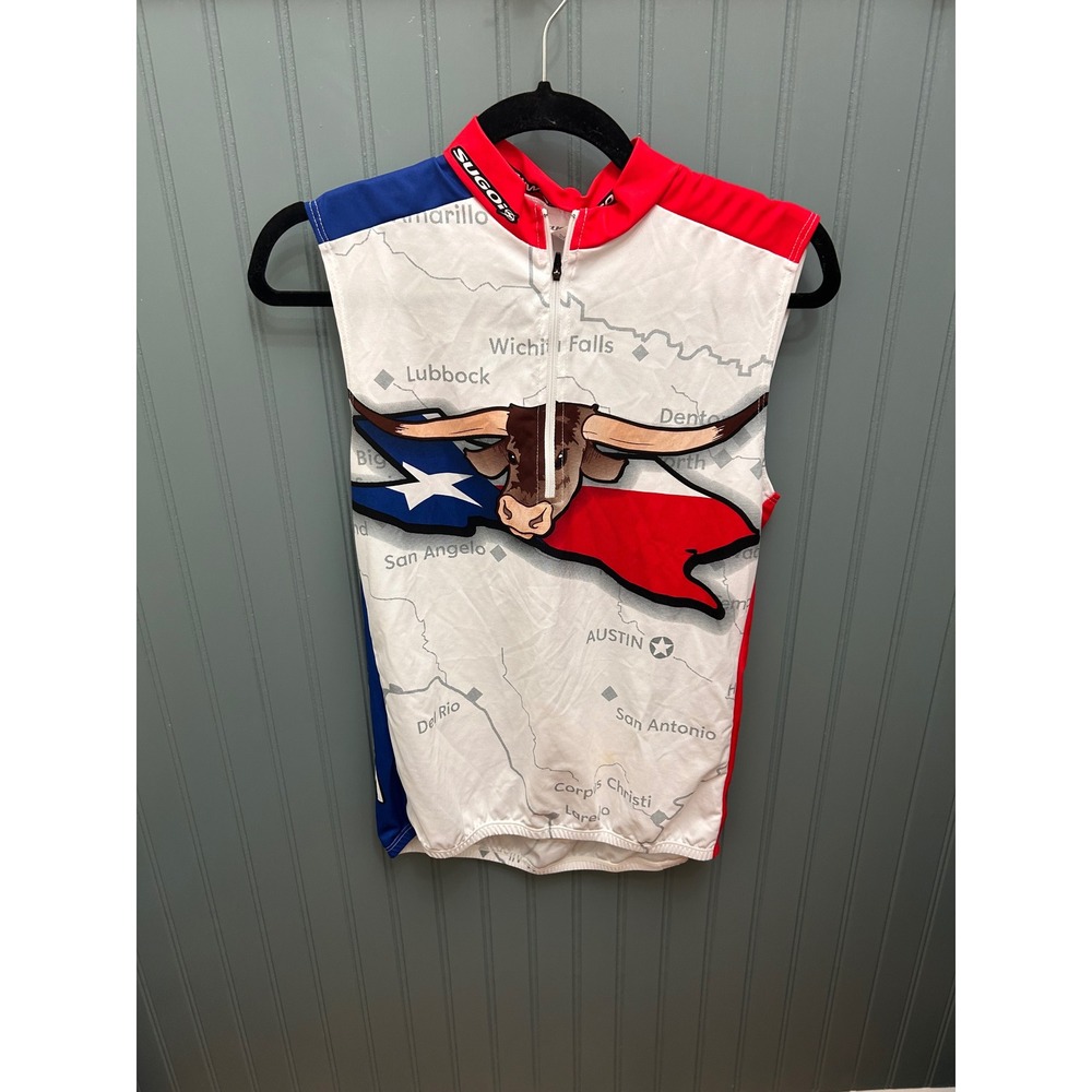 Sugoi Mens Texas Longhorn bike Cycling Jersey Size M Dont Mess With Texas
